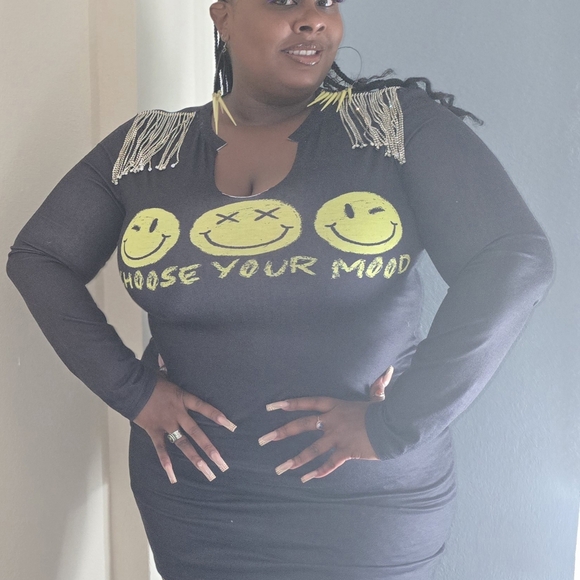 Choose your mood smiley face dress - Picture 5 of 6